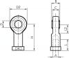 Gelenkkopf aus Kunststoff - für Kleinzylinder ISO 6432